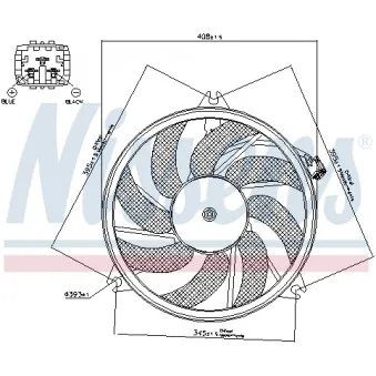 Ventilateur, refroidissement du moteur NISSENS 85671