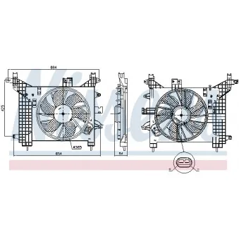 Ventilateur, refroidissement du moteur NISSENS