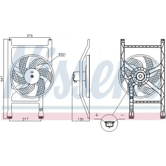 Ventilateur, refroidissement du moteur NISSENS