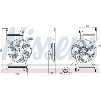 Ventilateur, refroidissement du moteur NISSENS 85927