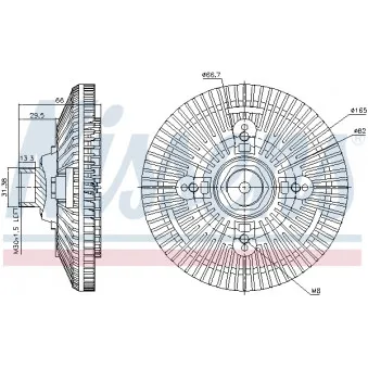 Embrayage, ventilateur de radiateur NISSENS 86036