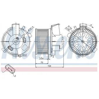 Pulseur d'air habitacle NISSENS 87021