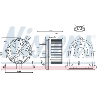 Pulseur d'air habitacle NISSENS 87022