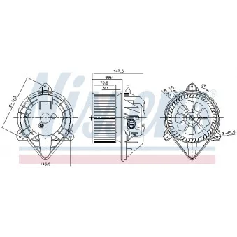 Pulseur d'air habitacle NISSENS 87024