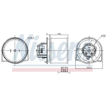 Pulseur d'air habitacle NISSENS 87026