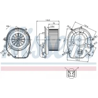 Pulseur d'air habitacle NISSENS 87030
