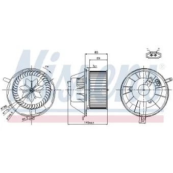 Pulseur d'air habitacle NISSENS 87034