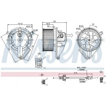 Pulseur d'air habitacle NISSENS 87039