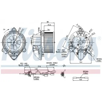 Pulseur d'air habitacle NISSENS 87042