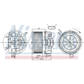 Pulseur d'air habitacle NISSENS 87043