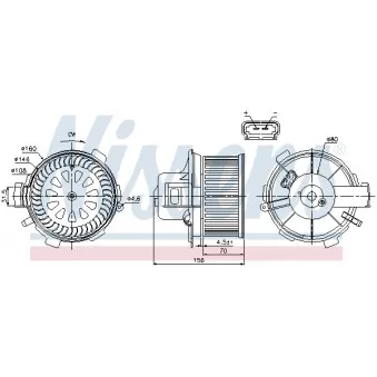 Pulseur d'air habitacle NISSENS