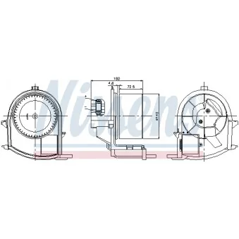 Pulseur d'air habitacle NISSENS 87047