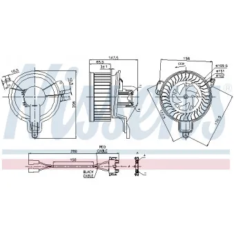 Pulseur d'air habitacle NISSENS