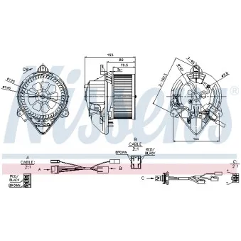 Pulseur d'air habitacle NISSENS 87050