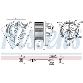 Pulseur d'air habitacle NISSENS 87052