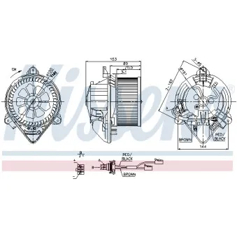 Pulseur d'air habitacle NISSENS 87053