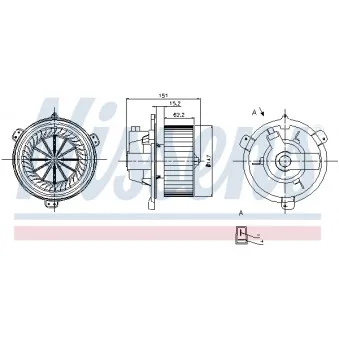 Pulseur d'air habitacle NISSENS 87056