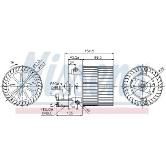 Pulseur d'air habitacle NISSENS 87057