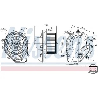 Pulseur d'air habitacle NISSENS 87060