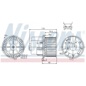 Pulseur d'air habitacle NISSENS 87061
