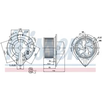 Pulseur d'air habitacle NISSENS 87064