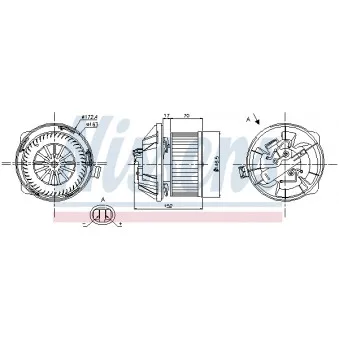 Pulseur d'air habitacle NISSENS 87065