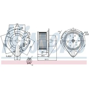 Pulseur d'air habitacle NISSENS 87066