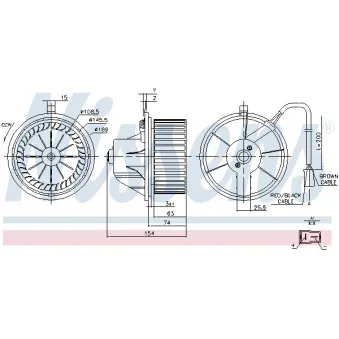 Pulseur d'air habitacle NISSENS 87068