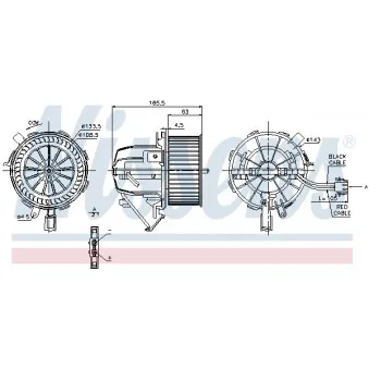Pulseur d'air habitacle NISSENS 87075