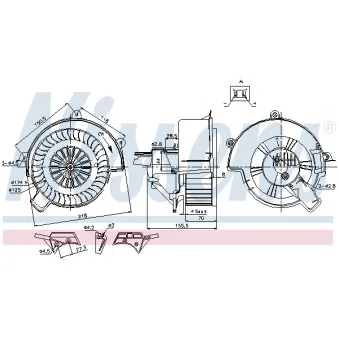 Pulseur d'air habitacle NISSENS 87083