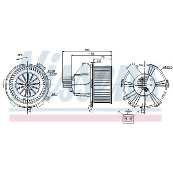 Pulseur d'air habitacle NISSENS 87085