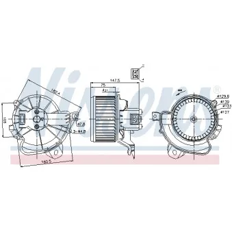 Pulseur d'air habitacle NISSENS 87086