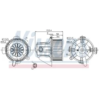 Pulseur d'air habitacle NISSENS 87090