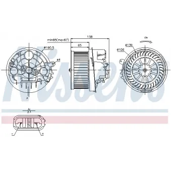 Pulseur d'air habitacle NISSENS 87091