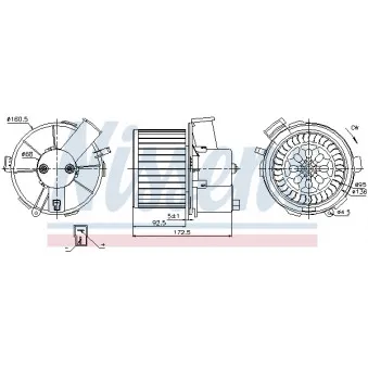 Pulseur d'air habitacle NISSENS