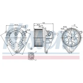 Pulseur d'air habitacle NISSENS 87095