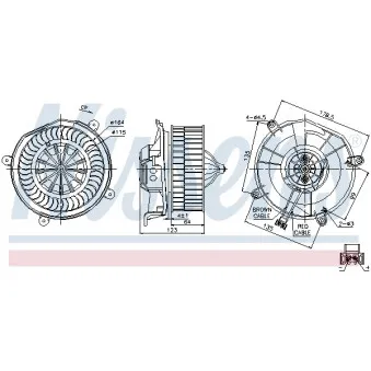 Pulseur d'air habitacle NISSENS 87104