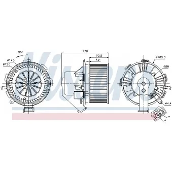 Pulseur d'air habitacle NISSENS 87105