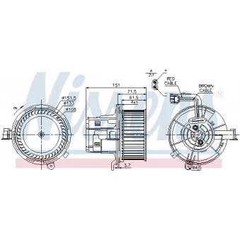 Pulseur d'air habitacle NISSENS 87109