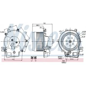 Pulseur d'air habitacle NISSENS 87111