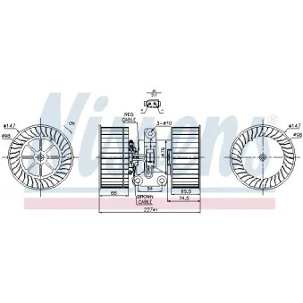 Pulseur d'air habitacle NISSENS 87114