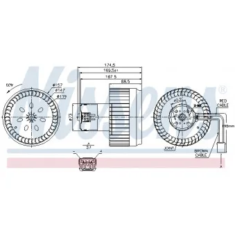 Pulseur d'air habitacle NISSENS 87123