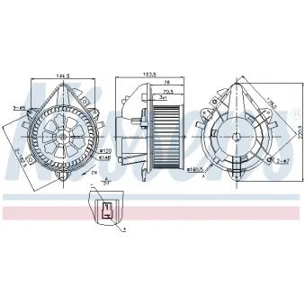 Pulseur d'air habitacle NISSENS