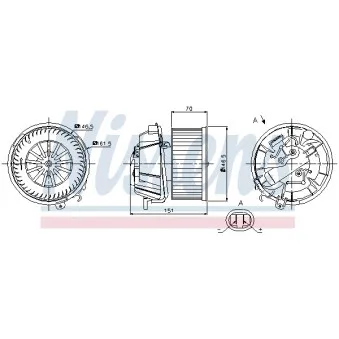 Pulseur d'air habitacle NISSENS 87127