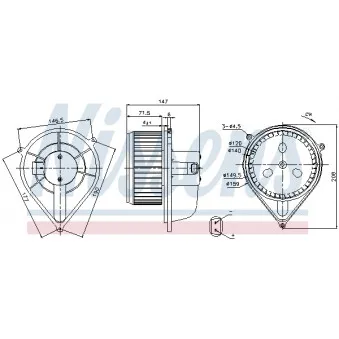 Pulseur d'air habitacle NISSENS 87128