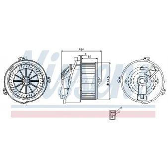 Pulseur d'air habitacle NISSENS 87129