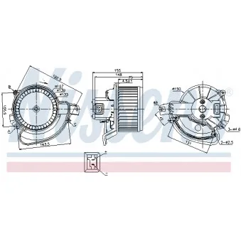 Pulseur d'air habitacle NISSENS 87136
