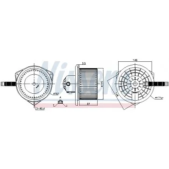 Pulseur d'air habitacle NISSENS 87142