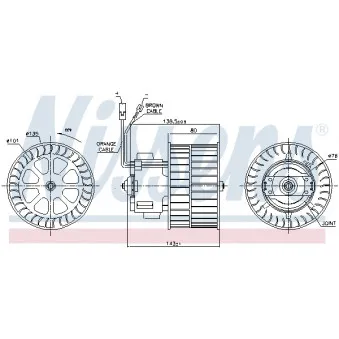 Pulseur d'air habitacle NISSENS 87143