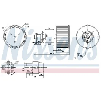 Pulseur d'air habitacle NISSENS 87149